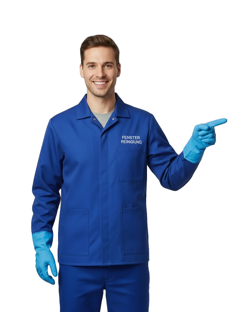 Professionelle Fensterreinigung in Mannheim bei einem Kunden vor Ort